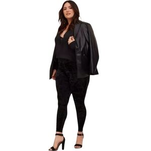 Torrid Crushed Velvet Full Length Leggings Signature Waist Sz 5X